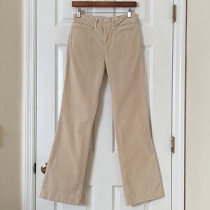 BDG Urban Outfitters Classic Pinwale Corduroy High Waisted Bootcut Pants Cream 2